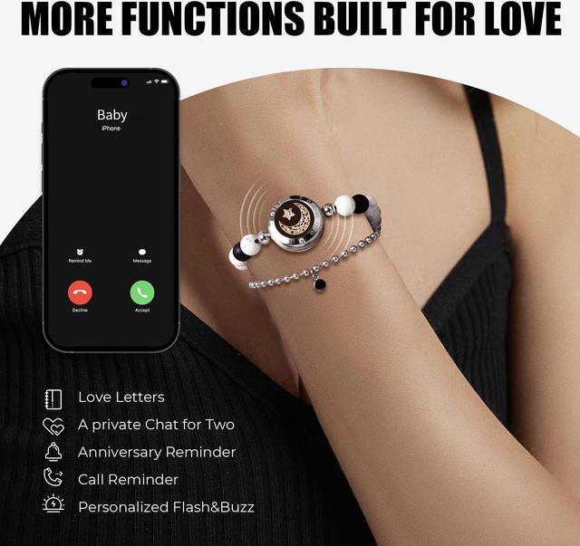 Totwoo Long Distance Touch Bracelets for Couples Relationship