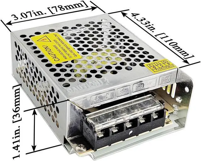 Alt view image 2 of 4 - ALRS12V5AT 60W Switching Power Supply Switch AC 110V/220V to DC 12V 5A Switching Converter for 3D Printer, Computer, Car Stereos, LED Strip