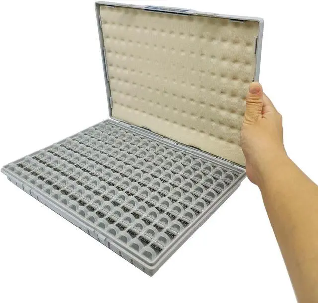 Main image of Profeesional SMD Resistor Kits 0603 Size 128 Values 100pcs/Value 1% Pre-Sorted and Stored in Special Enclosure for Technicians and Engineers R06E24-100