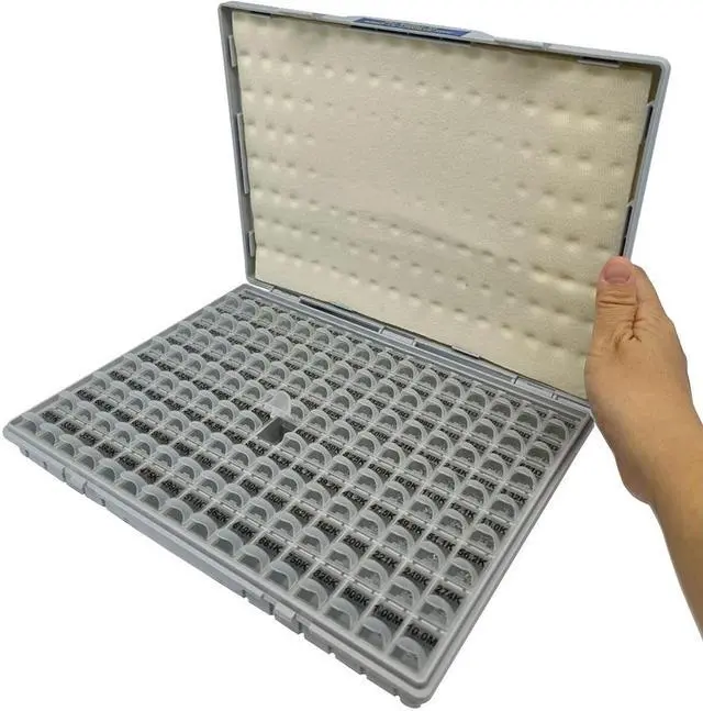 Main image of Profeesional SMD Resistor Kits 0805 Size 128 Values 100pcs/Value 1% Pre-Sorted and Stored in Special Enclosure for Technicians and Engineers R08E24-100