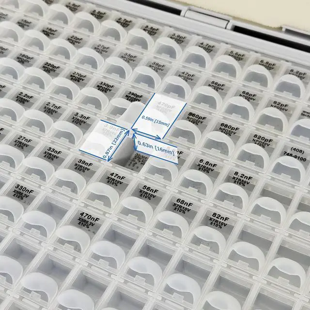 Alt view image 4 of 6 - Profeesional SMT SMD Capacitor Kits 0805 Size 83 Values 50pcs/Value Pre-Sorted and Stored in Special Enclosure for Technicians and Engineers C08-50