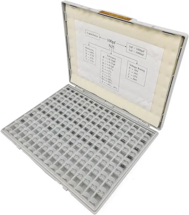Main image of Profeesional SMT SMD Capacitor Kits 0805 Size 83 Values 200pcs/Value Pre-Sorted and Stored in Special Enclosure for Technicians and Engineers C08-200