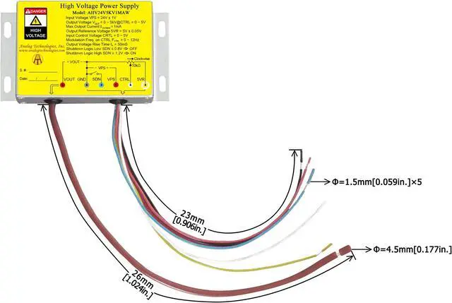 Alt view image 5 of 7 - Compact High Voltage Power Supply 0 to 5kV Output Voltage 1mA Output Current 24V Input DC DC Converter AHV24V5KV1MAW