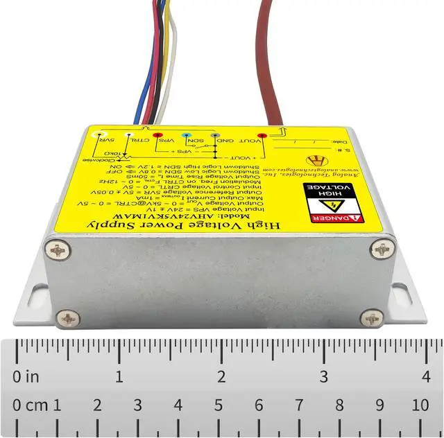 Alt view image 2 of 7 - Compact High Voltage Power Supply 0 to 5kV Output Voltage 1mA Output Current 24V Input DC DC Converter AHV24V5KV1MAW