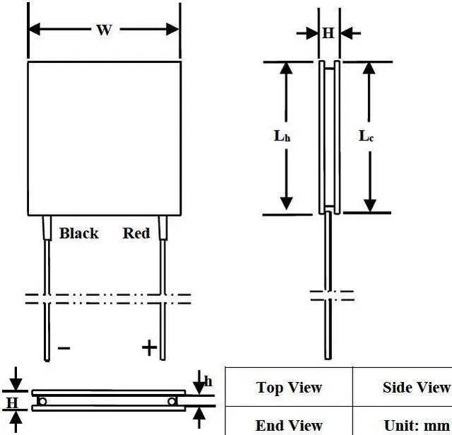 Alt view image 3 of 3 - Long Life TEC Modules Thermoelectric Cooler Peltier Module 127 Pairs 8.5A 17.5V 72W 39.7mm*39.7mm*3.5mm DTmax 72 degC with Sealed Edges ATE1-TC-127-8ASH