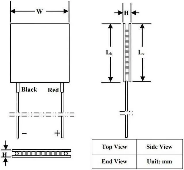 Alt view image 3 of 3 - Long Life TEC Modules Thermoelectric Cooler Peltier Module 199 Pairs 13A 28.4V 194W 40mm*40mm*3.3mm DTmax 78 degC with Non-sealed Edges ATE1-TC-199-13A