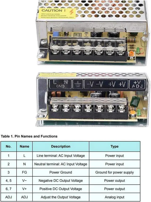 Alt view image 3 of 5 - Versatile 120W Switching Power Supply Converts 110VAC/220VAC to 24VDC 5A for 3D Printers, Computers, and LED Lighting