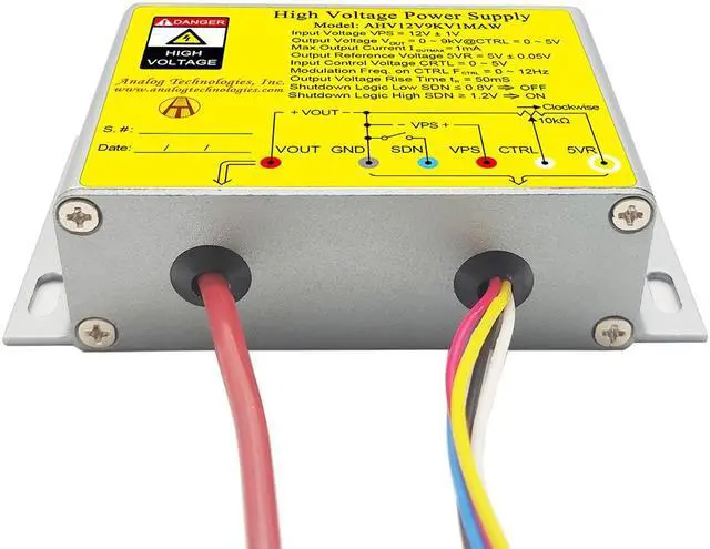 Alt view image 6 of 7 - Analog Technologies Compact High Voltage Power Supply 0 to 9kV Output Voltage 1mA Output Current 12V Input DC DC Converter AHV12V9KV1MAW