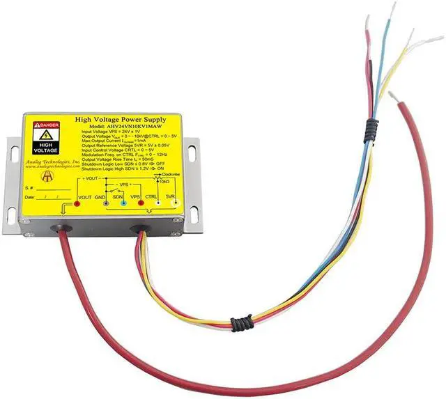 Alt view image 2 of 7 - Analog Technologies Compact High Voltage Power Supply 0 to -10kV Output Voltage 1mA Output Current 24V Input DC DC Converter AHV24VN10KV1MAW