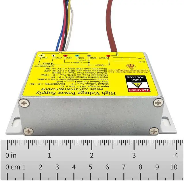 Alt view image 7 of 7 - Analog Technologies Compact High Voltage Power Supply 0 to -10kV Output Voltage 1mA Output Current 24V Input DC DC Converter AHV24VN10KV1MAW