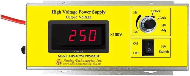 Main image of Analog Technologies Compact High Voltage Power Supply 0 to 25kV Output Voltage 0.5mA Output Current AC DC Converter AHVAC25KVR5MABT