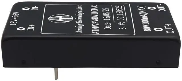Alt view image 3 of 3 - ATMV24V80V100MA1 8W Isolated DC-DC Converter, 24 V In to 80 V Out 100 mA