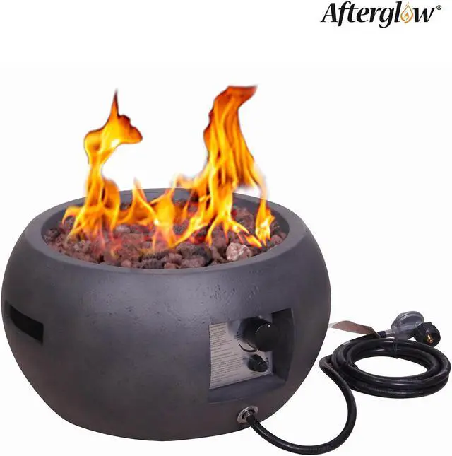 Main image of Mini 22" Dark Grey Round 40,000 BTU Propane Gas Fire Pit