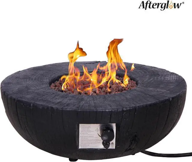 Main image of 28"  Round 30,000 Btu Propane Fire Bowl  Outdoor Charcoal Fire Pit,  Black