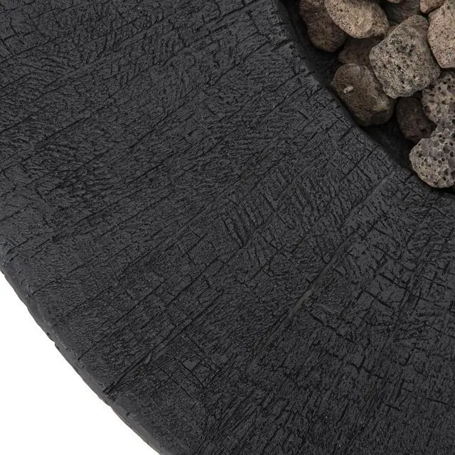 Alt view image 2 of 5 - 28"  Round 30,000 Btu Propane Fire Bowl  Outdoor Charcoal Fire Pit,  Black