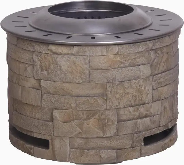 Alt view image 2 of 7 - Smokeless Firepit With Wood Pellet/Twig/Wood As The Fuel, Stackstone Look