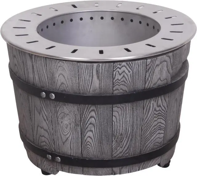 Alt view image 3 of 7 - Smokeless Firepit With Wood Pellet/Twig/Wood As The Fuel, Wood Look
