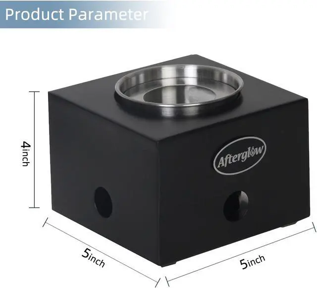 Alt view image 4 of 4 - Steel Square Black Tabletop Fire Bowl Fire Pit for Indoor&Outdoor Use