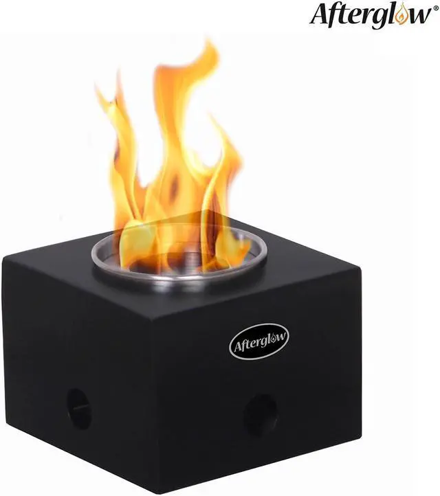 Main image of Steel Square Black Tabletop Fire Bowl Fire Pit for Indoor&Outdoor Use