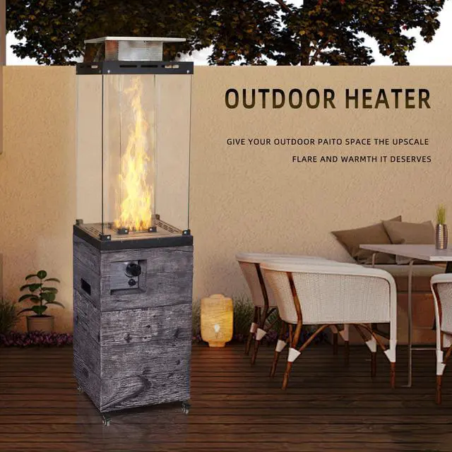 Alt view image 3 of 6 - 61 Inch Height Tempered Glass Propane Gas Fire Heater