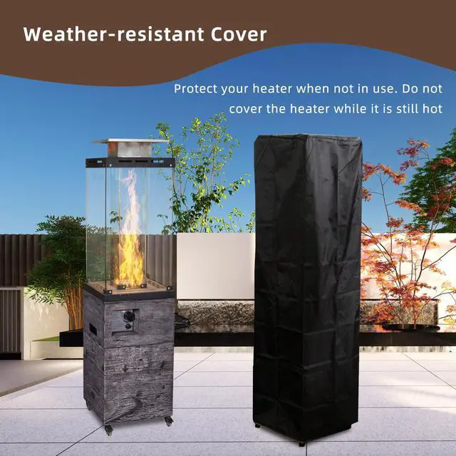Alt view image 5 of 6 - 61 Inch Height Tempered Glass Propane Gas Fire Heater