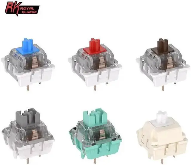 Alt view image 2 of 7 - RK Royal Kludge Mechanical Keyboard Switch 5 3Pin Linear Tactile Clicky Silent RGB MX Blue Red Brown Skycyan Switches for Gaming Keyboards -35PCS