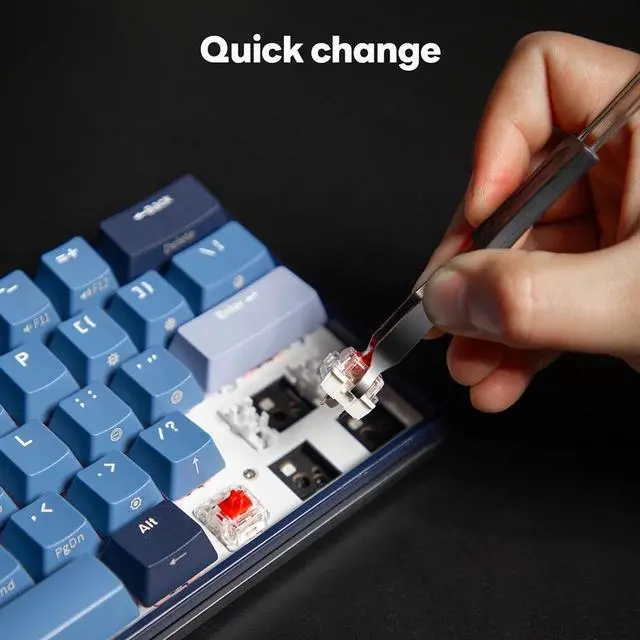 Alt view image 4 of 7 - RK Royal Kludge Mechanical Keyboard Switch 5 3Pin Linear Tactile Clicky Silent RGB MX Blue Red Brown Skycyan Switches for Gaming Keyboards -35PCS