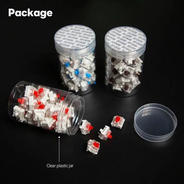 Alt view image 3 of 7 - RK Royal Kludge Mechanical Keyboard Switch 5 3Pin Linear Tactile Clicky Silent RGB MX Blue Red Brown Skycyan Switches for Gaming Keyboards -35PCS