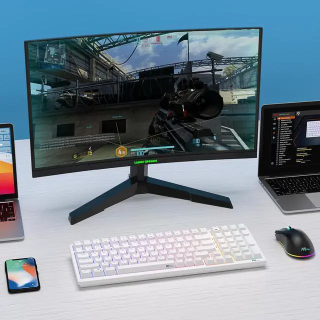 Alt view image 6 of 7 - RK ROYAL KLUDGE RK98 Wireless Mechanical Keyboard Triple Mode 2.4G/BT5.1/USB-C 100 Keys Hot Swappable RGB Backlit 3750mAh Battery Gaming Keyboard Ergonomic Design