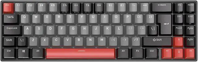 Alt view image 7 of 7 - RK ROYAL KLUDGE RK71 Mechanical Gaming Keyboard 70% Layout Compact Small Keyboard Hot-Swappable Custom Keyboard 2.4G/Bluetooth5.0/USB-C Wired Keyboard Programmable Macro RGB Backlit Keyboard