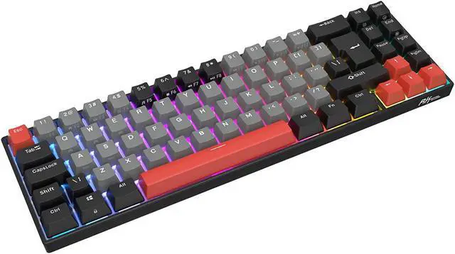 Alt view image 6 of 7 - RK ROYAL KLUDGE RK71 Mechanical Gaming Keyboard 70% Layout Compact Small Keyboard Hot-Swappable Custom Keyboard 2.4G/Bluetooth5.0/USB-C Wired Keyboard Programmable Macro RGB Backlit Keyboard