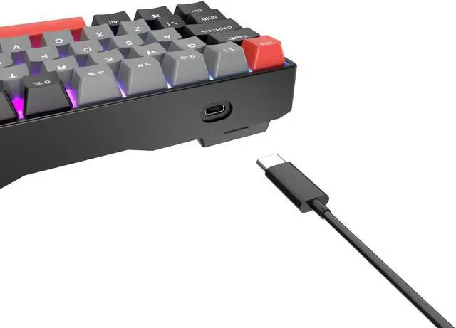 Alt view image 4 of 7 - RK ROYAL KLUDGE RK71 Mechanical Gaming Keyboard 70% Layout Compact Small Keyboard Hot-Swappable Custom Keyboard 2.4G/Bluetooth5.0/USB-C Wired Keyboard Programmable Macro RGB Backlit Keyboard