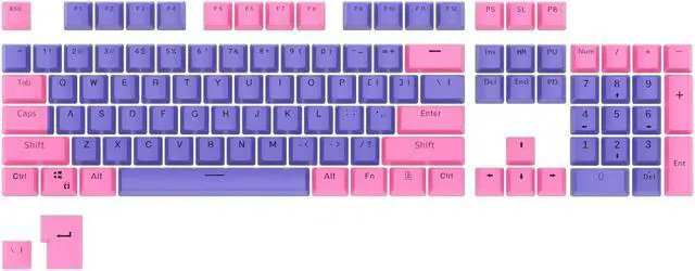 Alt view image 6 of 7 - RK ROYAL KLUDGE PBT Keycap set 104 Keys PBT Keycaps Thick PBT Double-Shot Gaming Keycaps for Mechanical Keyboards Keyboard Keys 104 87 61 (Color Random)