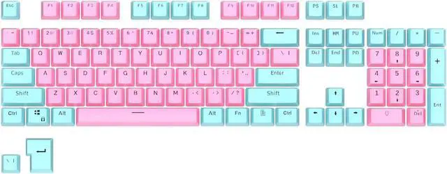 Alt view image 7 of 7 - RK ROYAL KLUDGE PBT Keycap set 104 Keys PBT Keycaps Thick PBT Double-Shot Gaming Keycaps for Mechanical Keyboards Keyboard Keys 104 87 61 (Color Random)