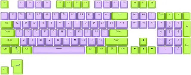 Alt view image 5 of 7 - RK ROYAL KLUDGE PBT Keycap set 104 Keys PBT Keycaps Thick PBT Double-Shot Gaming Keycaps for Mechanical Keyboards Keyboard Keys 104 87 61 (Color Random)