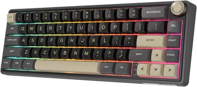RK ROYAL KLUDGE R65 Wired Gaming Keyboard with Volume Knob and QMK