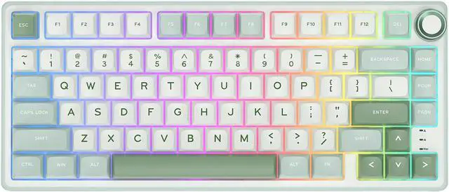 Main image of RK ROYAL KLUDGE R75 Mechanical Keyboard Wired with Volumn Knob 75% TKL Custom Gaming Keyboard Gasket Mount RGB Backlit with Software MDA Profile Hot Swappable Blue Switch PBT Keycaps