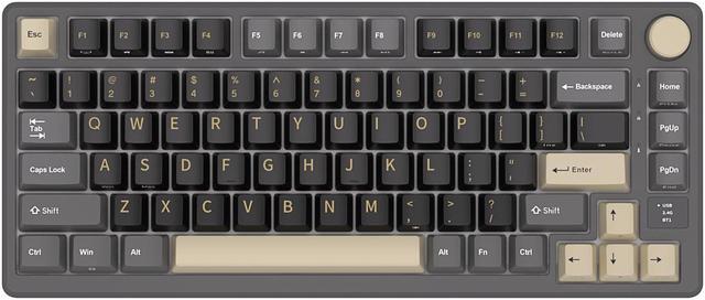 Alt view image 7 of 7 - RK ROYAL KLUDGE M75 2.4G Wireless/Bluetooth/USB-C Mechanical Keyboard 81Keys RGB Hot-Swappable Gasket Gamer Keyboard with Screen Black