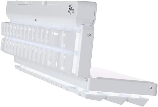 Alt view image 4 of 7 - RK Royal Kludge RKF68 Foldable Mechanical Keyboard Dual Mode Wireless Bluetooth, 68 Keys Mini Keyboard. RK Red White