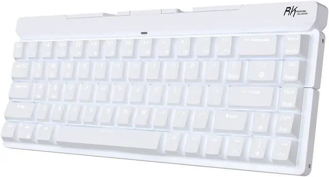 Alt view image 2 of 7 - RK Royal Kludge RKF68 Foldable Mechanical Keyboard Dual Mode Wireless Bluetooth, 68 Keys Mini Keyboard. RK Red White