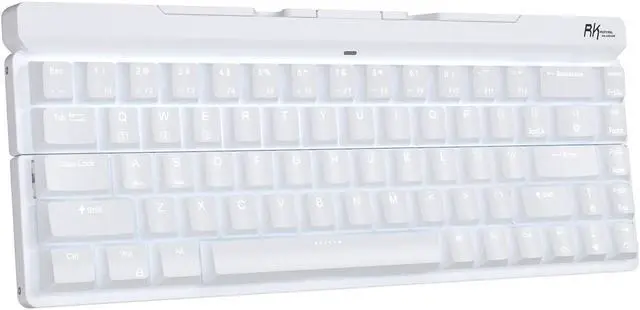 Alt view image 6 of 7 - RK Royal Kludge RKF68 Foldable Mechanical Keyboard Dual Mode Wireless Bluetooth, 68 Keys Mini Keyboard. RK Red White