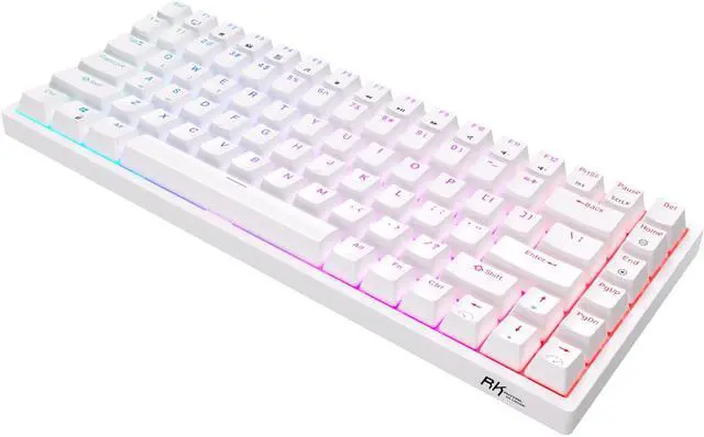 Alt view image 4 of 7 - RK ROYAL KLUDGE RK84 Wireless RGB 75% Triple Mode BT5.0/2.4G/USB-C Hot Swappable Mechanical Keyboard 84 Keys Wireless Gaming Keyboard High-Capacity Battery Blue Switch White
