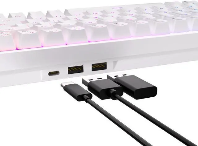 Alt view image 7 of 7 - RK ROYAL KLUDGE RK84 Wireless RGB 75% Triple Mode BT5.0/2.4G/USB-C Hot Swappable Mechanical Keyboard 84 Keys Wireless Gaming Keyboard High-Capacity Battery Blue Switch White
