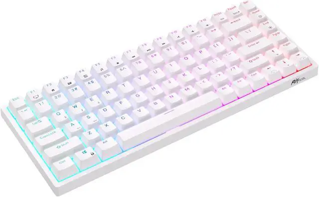 Alt view image 5 of 7 - RK ROYAL KLUDGE RK84 Wireless RGB 75% Triple Mode BT5.0/2.4G/USB-C Hot Swappable Mechanical Keyboard 84 Keys Wireless Gaming Keyboard High-Capacity Battery Blue Switch White