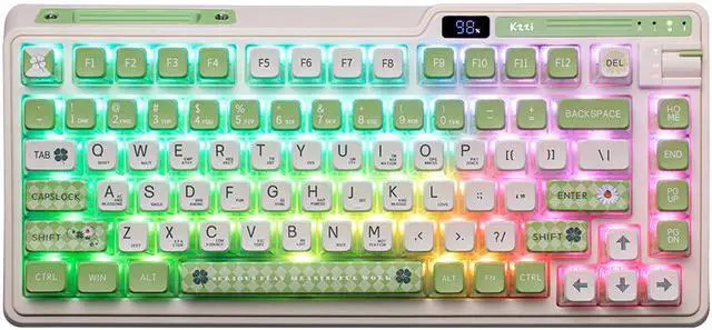 Alt view image 6 of 6 - RK ROYAL KLUDGE K75 PRO+ RGB 75% Wireless Gasket Mechanical Keyboard Triple Mode BT 5.0/2.4G/USB-C 82 Keys Hot Swappable Gaming Keyboard Knob Power Display Custom Linear Switches