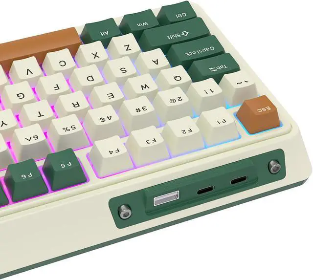 Alt view image 2 of 7 - RK ROYAL KLUDGE KZZI K75 PRO RGB 75% Wireless Gasket Mechanical Keyboard Triple Mode BT 5.0/2.4G/USB-C 82 Keys Hot Swappable Gaming Keyboard Knob Power Display Custom Linear Switches