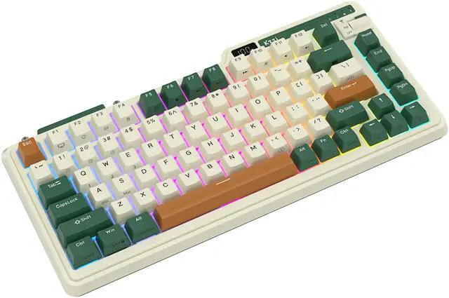 Alt view image 5 of 7 - RK ROYAL KLUDGE KZZI K75 PRO RGB 75% Wireless Gasket Mechanical Keyboard Triple Mode BT 5.0/2.4G/USB-C 82 Keys Hot Swappable Gaming Keyboard Knob Power Display Custom Linear Switches