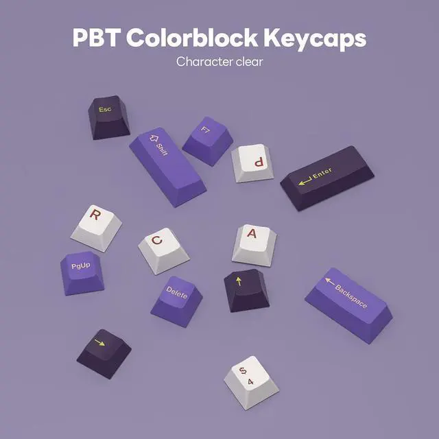 Alt view image 2 of 7 - RK ROYAL KLUDGE R75 Mechanical Keyboard Wired with Volumn Knob 75% TKL Custom Gaming Keyboard Gasket Mount RGB Backlit with Software MDA Profile Hot Swappable PBT Keycaps Keyboard Purple