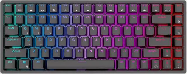 Main image of RK ROYAL KLUDGE RK84 Wireless RGB 75% Triple Mode BT5.0/2.4G/USB-C Hot Swappable Mechanical Keyboard, 84 Keys Wireless Gaming Keyboard w/High-Capacity Battery, Blue Switch