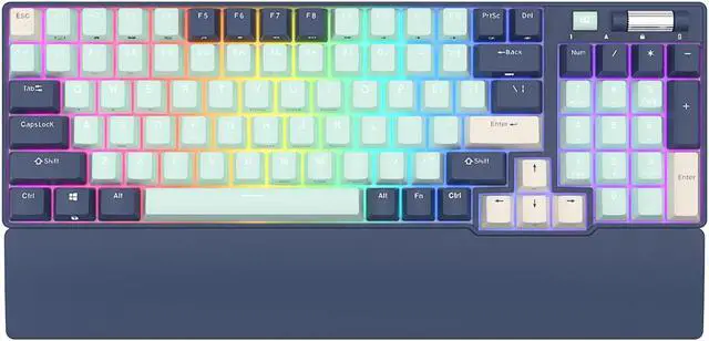 Main image of RK ROYAL KLUDGE RK96 Wireless Bluetooth Mechanical Keyboard 96 Keys RGB Tri-Mode BT5.0/2.4G/USB Hot-swappable Gamer Keyboard Red Switch Black